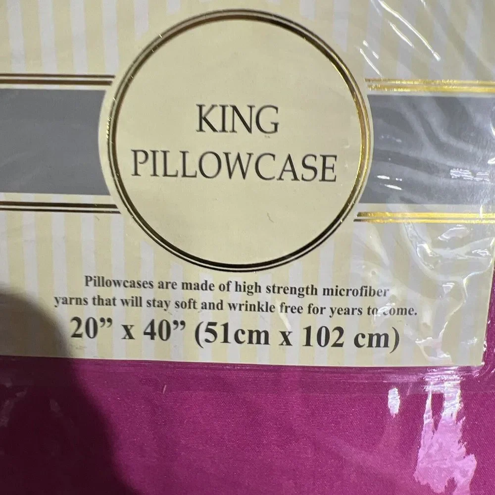 Elegant Comfort‎ Luxury Ultra Soft 2Pcs Pillowcase 1500 Thread Ct King Size Pink
